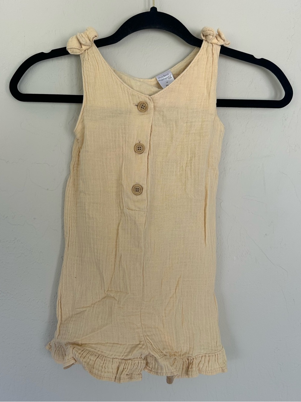 Girls 4T Yellow Cotton Romper Modern Moments (1669)